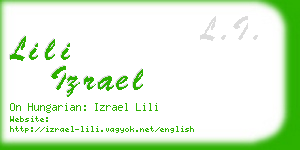 lili izrael business card